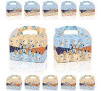 POAKYPA 12 PCS Blue Dog Birthday Decorations, Cartoon Kid Party Decoration Gift Bags,Boys and Girls Birthday Party Favors Bags, Candy Boxes