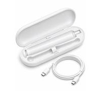 POANES Replacement Travel Case for Oral-B Type 3758, io7, io8, io9 Toothbrushes with 1.5M Type-C Cable, Black