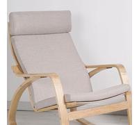 Poang Chair Armchair Cushion, 1 Piece Soft Cushion Replacement with Removable Cover Poang Chair Cotton Cushion Non Slip Rocking,Thick Padded,Burlap Beige