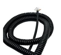 POASDJDC Filo a spirale a molla per cornetta 10 Core Spiral Telescopic Wire Cable 18AWG Stretchable Black Spring 1-15 Meters(Stretch 7 meters)