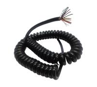 POASDJDC Filo a spirale a molla per cornetta 12 Core 22AWG 0.3mm2 Spiral Telescopic Spring Shield Cable 1-15M(Stretch 13 meters)