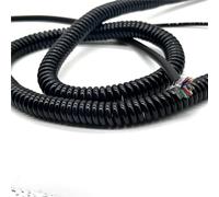 POASDJDC Filo a spirale a molla per cornetta 8 Core 17AWG Black Spring Cable Spiral Telescopic Wire Stretch 1-14 meters(Stretch 6 Meters)