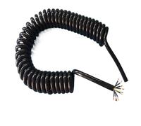 POASDJDC Filo a spirale a molla per cornetta 9 Core 13AWG 2.5mm² Mechanical Telescopic Spiral Pure Copper Cable Stretch 1-15m(Stretch 9 meters)