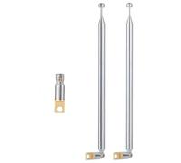 POBADY 2PCS AM FM Telescopic Antenna 7 Sections Portable Telescopic Radio Antenna Replacement 70.7CM/27.83Inch for TV Radio AM FM Stereo Receiver