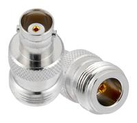 POBADY 2PCS N Female to BNC Female RF Coaxial Adapter 50 Ohm N to BNC Antenna Adapter for Radio Antenna Extension Cable