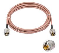 POBADY PL 259 Cable UHF Male PL-259 to UHF Male PL-259 Low Loss Coax Cable RG400 10FT/3M for Walkie Talkie CB Radio SWR Meter Antenna Analyzer