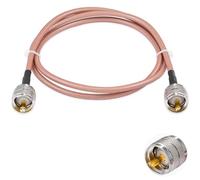 POBADY UHF Male PL-259 to Male Low Loss Coax Cable UHF Jumper Cable PL-259 RG400 3FT/1M for Walkie Talkie CB Radio SWR Meter Antenna Analyzer