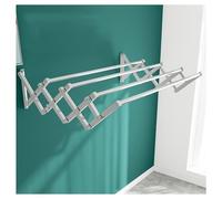 Pobbycrafm Drying Rack Laundry Clothes Airer Indoor Folding Cloth Drying Rack Washing Rack For Clothes Foldable Retractable Clothes Horse For Wall Mounting 4 poles 180 cm