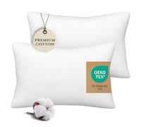 Pobibaby - 2 Pack Premium Toddler Solid Pillowcase Sized 13"x 18" - Ultra Soft Jersey Knit - Crib Pillow, Kids Pillow, Travel Pillow Case Cover (Soft White)