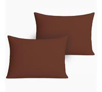 Pobibaby - 2 Pack Premium Toddler Solid Pillowcase - Ultra Soft Jersey Knit - Crib Pillow, Kids Pillow, Travel Pillow Case Cover (Chocolate Brown)