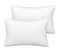 Pobibaby - 2 Pack Premium Toddler Solid Pillowcase - Ultra Soft Jersey Knit - Crib Pillow, Kids Pillow, Travel Pillow Case Cover (Soft White)