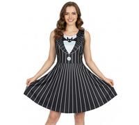 Poboola Skeleton Jack Costume Women Pumpkin of King Jack Halloween Town Party Before Christmas Cosplay Gothic Dress L