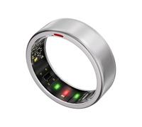 POBOVi Ring OnePlus - Ultra-Thin Titanium Smart Ring - 7 Days Battery Life - Fitness/SPO₂/Stress/HR/Sleep Skin Temperature Tracker - No App Fee - iOS&Android Compatible (Silver,Size 12)