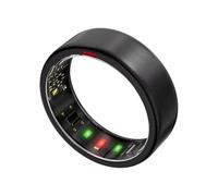 POBOVi Ring OnePlus - Ultra-Thin Titanium Smart Ring - 7 Days Battery Life - Fitness/SPO₂/Stress/HR/Sleep Skin Temperature Tracker - No App Fee - iOS&Android Compatible (Black,Size 12)