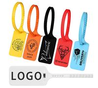 Pobsuier 100Pcs Custom Logo Tag Zip Ties Off Plastic Security White Clothes Shoe Brand Hanging Label Tags 300mm/11.8"