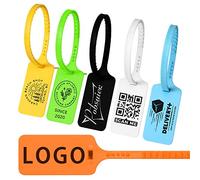 Pobsuier 100Pcs Custom Logo Tag Zip Ties Off Plastic Security White Clothes Shoe Brand Hanging Label Tags 300mm/11.8"