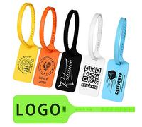 Pobsuier 100Pcs Custom Logo Tag Zip Ties Off Plastic Security White Clothes Shoe Brand Hanging Label Tags 300mm/11.8"