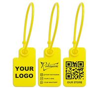 Pobsuier 100Pcs Custom Product Tag Plastic Disposable Personalized Logo Shoes Clothes Key Price Label Marker 160mm/6.3"