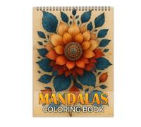 Pobuu Mandalas Colouring Books for Adults,30 Mandala Pattern for Relaxation, Adults Colouring Book Spiral Bound,Relaxing Colouring Books for Women