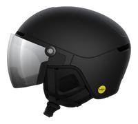 POC - Ski helmet with integrated visor/peak - Obex Visor Uranium Black Matt/Clarity Universal/Partly Sunny/Silver for Men - Size 59-62 cm Black 59-62 cm