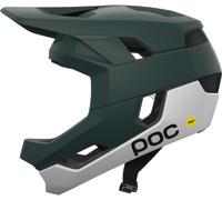 POC Otocon Race Mips Full Face MTB Cycling Helmet Pargasite Green Matt/Hydrogen White Matt