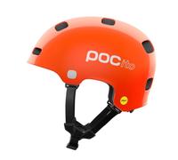 POC POCito Crane MIPS - Kids’ Bike Helmet with MIPS Evolve Protection, Tough PC Shell, Fluorescent Colours, Reflective Details and 360° Adjustable Fit