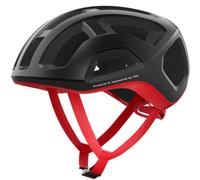 POC Ventral Lite Bike Helmet - Very lightweight road cycling helmet, perfect when every gram counts, Uranium Black/Prismane Red Matt