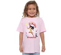 Pocahontas Birthday Princess with Meeko Girls T Shirt, Pink, 3-4 Years