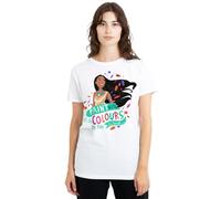 Pocahontas Colours of the Wind Ladies T Shirt, White, X-Large