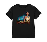Pocahontas John Smith Canoe Girls T Shirt, Black, 3-4 Years