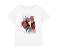 Pocahontas Silhouette Girls T Shirt, White, 5-6 Years