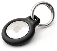 POCARDO Case for Apple AirTag Includes Key Ring & Loop | Hard Case | Holder | Cover| Key Fob | Scratch Protection | 1 piece [Black]