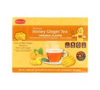 POCAS Instant Honey Ginger Tea Original Flavor, 20 Sachets x 18 g