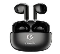 POCDOKYZ Bluetooth 5.4 Real-Time 2-Way Translation Earbuds - 144 Languages, 6H Playtime, 24H Total Battery, ENC Noise Cancellation, For Travel Business Learning(BLACK)