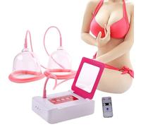 POCDOKYZ Wireless Electric Breast Massager Cup - Remote Control Electric Breast Pumps, Transparent Silicone, Painless Enlargement & Firming, USB-Powered for Women’s Breast Care,D