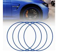 POCDUUA 4PCS Wheel Rim Edge Protectors, Self-Adhesive 8mm Wide ABS Protective Ring, One-piece Molding, Trim Guard for 15-22 Inch Car, Truck Alloy Wheels,17in,Blue