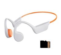 POCDUUA Bone Conduction Swimming Headphones - IPX68 Waterproof, Built-in 32GB MP3 Player, 10H Battery, Magnetic Charging for Sports & Underwater Activities,White