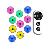 POCDUUA Reaction Training Light, 4 Modes 4 Color Agile Fitness Light with Smart Remote Control & 270° Viewing Angle, Hand-Eye Coordination Training & 56MM Round for Athletes Fitness Sports,10 Lights