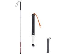 POCDUUA Reflective Telescopic Blind Walking Stick - 8-Section Titanium Alloy Folding Cane with Storage Bag, Portable Mobility Aid for Visually Impaired, 118/128/138cm,138cm