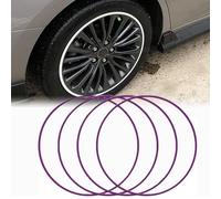 POCDUUA Wheel Rim Protector - 4 Pcs 15-22 Inch Car Wheel Protection Ring, 8mm Wide ABS Material, One-Piece Molding with Strong Adhesive for Vehicles with Flat Rims,19in,Purple
