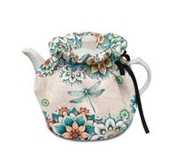 Poceacles Boho Mandala Tea Pot Cozies, Dragonfly Print Teapot Dust Cover Tea Cosy, Kitchen Home Decorative Tea Pots Cozy for Housewife, Friend, Mom