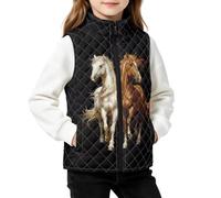 Poceacles Boys Girls Puffer Vest Sleeveless Zip Up Vest with Side Pocket | Outdoor Warm Jacket Coat, Soft, Lightweight, Water-Resistant, Breathable, Stand Collar, for Fall Spring