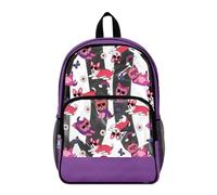 Poceacles Kids Transparent Backpack Clear Bookbag See Through School Bag Heavy Duty PVC 2026 Trendy Backpacks for Preschool Elementary Students, Cute Dog Puppy Daisy Butterfly Violet