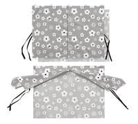 Poceacles Magnetic Car Sun Shades Double Layer Car Side Window Sun Shade Blackout Curtain Privacy Full Coverage & See-Through UV Blocker Auto Sunshades, Flower Gray