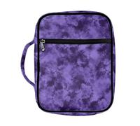 Poceacles Purple Bible Cover with Durable Handle, Carrying Book Case Church Bag Bible, Protective with Zippered Pocket, Bible Study Accessories Supplies, Book Protector for Book Lovers