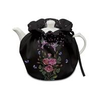 Poceacles Teapot Dust Cover Tea Cosy for Teapots Decorations for Kitchen Home Table Top Tea Kettle Insulation Tea Pot Cover for Hotel Tea Party, Hummingbird Rose Butterfly