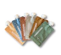 Pochettes alimentaires réutilisables pour bébé - Gourde à presser rechargeables - Contenant de rangement pour aliments pour tout-petits et enfants - Compte de pommes, smoothies, yaourt et purée