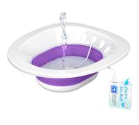 Pochik Electric Sitz Bath, Sitz Bath for Toilet Seat, Hemorrhoids and Postpartum Care Tub, Sits Bath Kit for Women, Automatic Flushing, Collapsible, Unisex - Purple