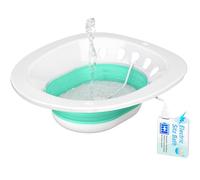 Pochik Electric Sitz Bath, Sitz Bath for Toilet Seat, Postpartum Essentials, Hemorrhoids and Postpartum Care Tub for Soak, Sits Bath Kit for Women, Collapsible, Drain Holes - Green