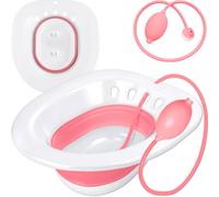 Pochik Sitz Bath for Toilet Seat, Sitz Bath, Perineal Soaking, Sitz Baths for Hemorrhoids, Tub for Soak, Collapsible, Flusher Hose, Wider Seating Area, Deeper Bowl, Yoni Steam Seat